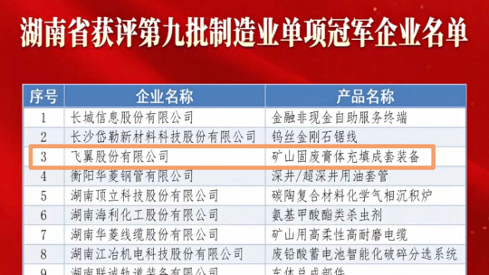 Technology Daily: Congratulations! Feny Co., Ltd. received the national title of “Industry Champion” in the field of industrial production