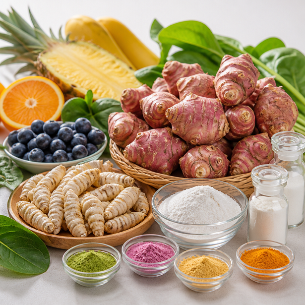 Natural Fruit & Vegetable Powders + Prebiotics: Value & Advantages for Global Markets