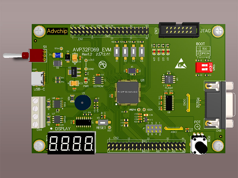 AVP32F069QP100S development board