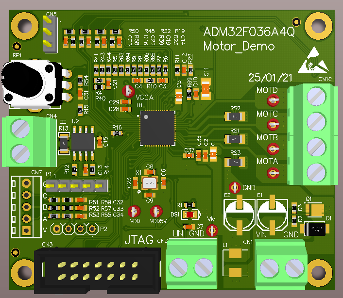 ADM32F036A4Q motor drive DEMO board