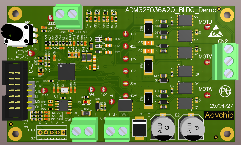 ADM32F036A2Q motor drive DEMO board