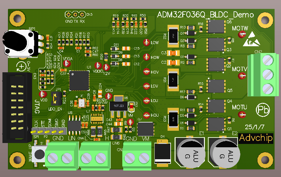 ADM32F036Q motor drive DEMO board