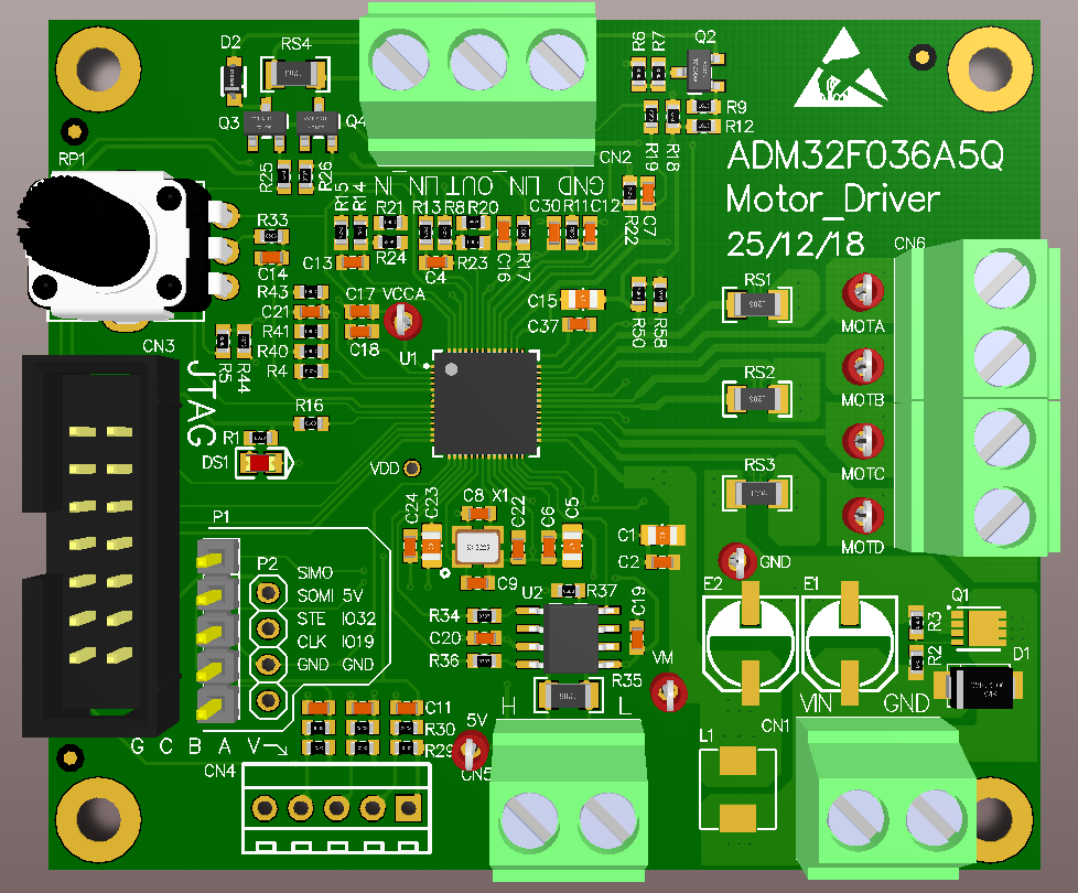 ADM32F036A5Q Low Voltage Motor Evaluation Board