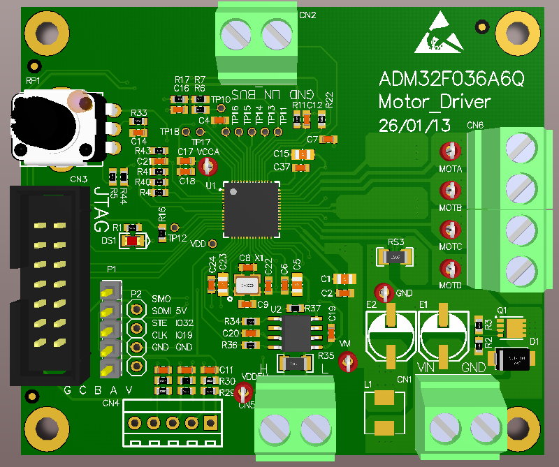ADM32F036A6Q Low Voltage Motor Evaluation Board