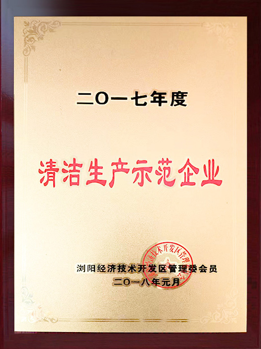 清洁生产示范企业(2017年)