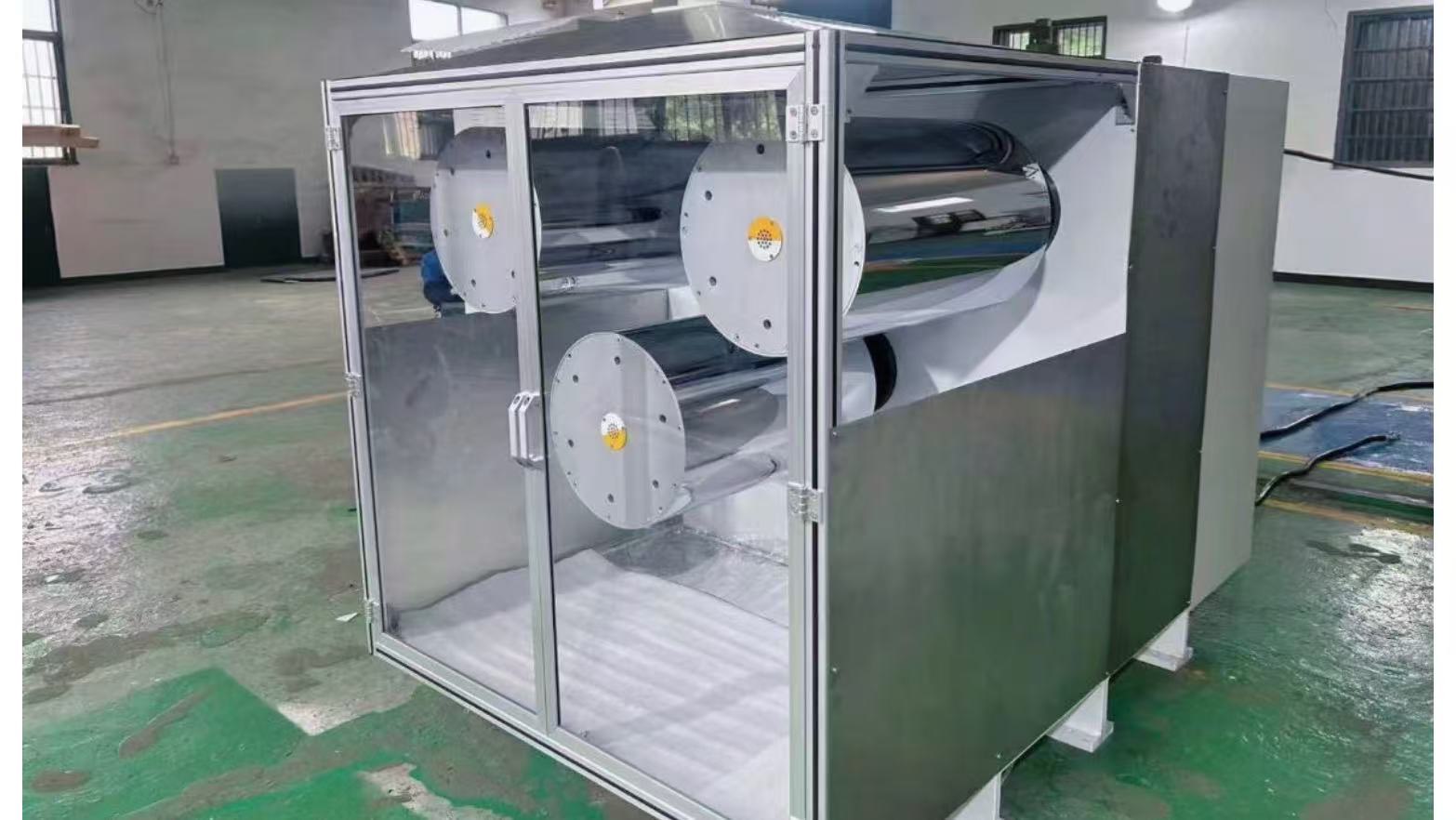 Electromagnetic induction heating roller carbon fiber stretching unit