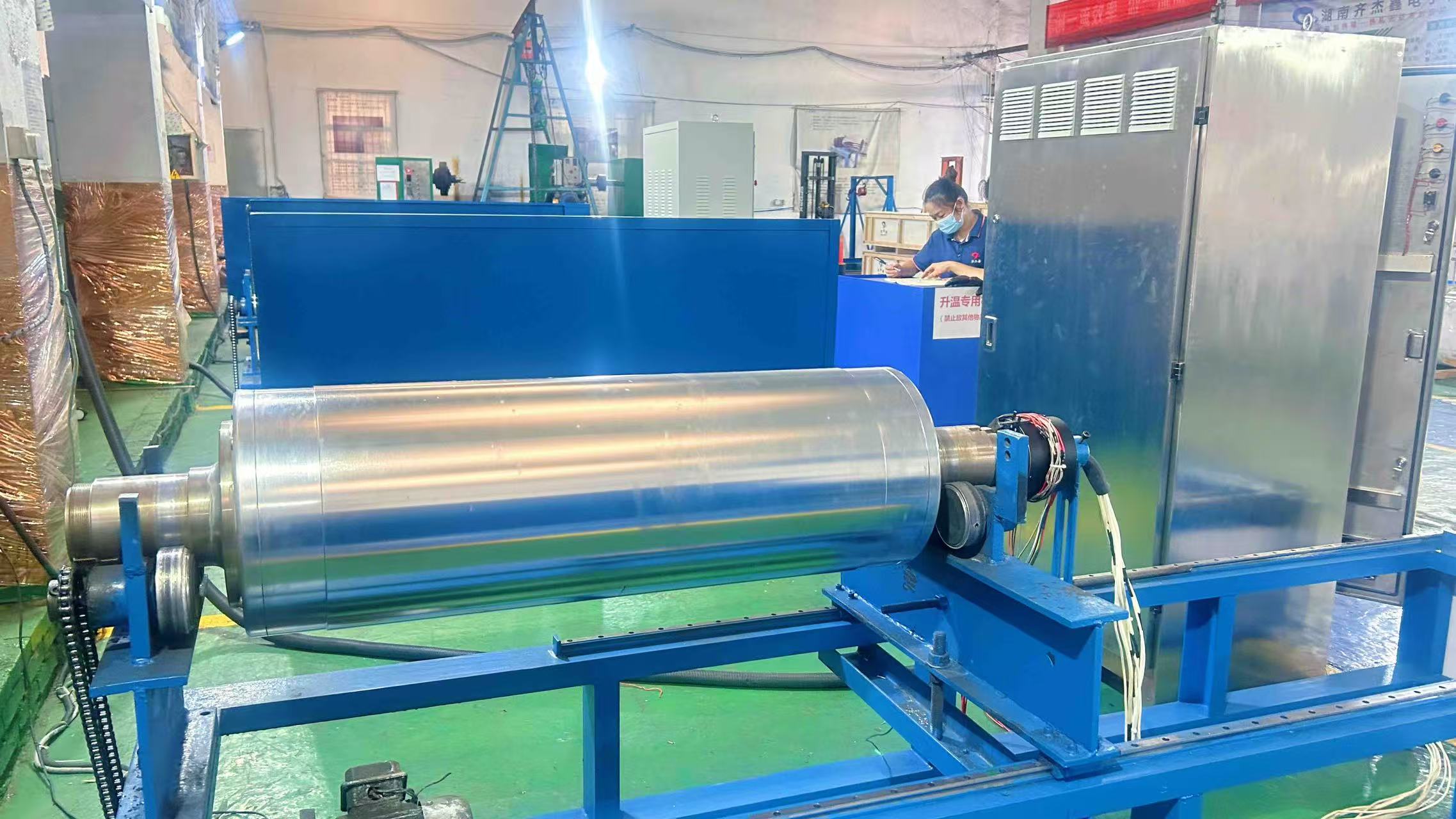 Electromagnetic heating roller - heating adjustment in progress