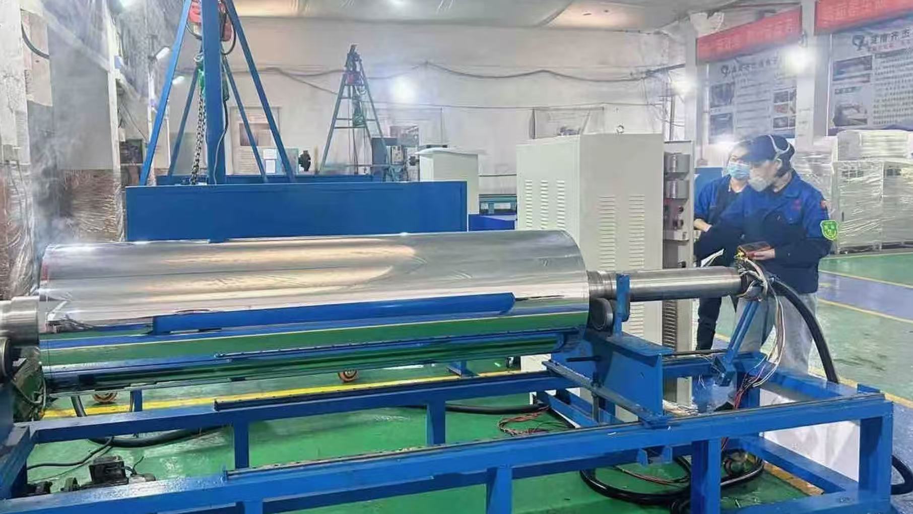 Electromagnetic heating roller - temperature rise debugging in progress