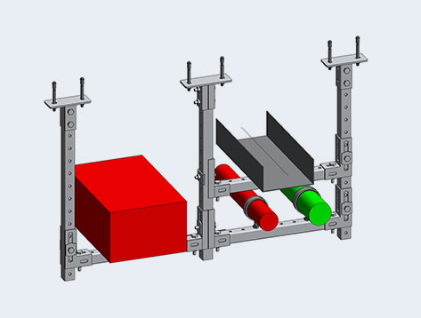 Air pipe, bridge, water, oil and steam pipe integrated support hanger