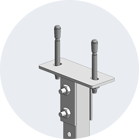 P40 open welded base connection node
