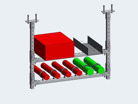 Air pipe, bridge, water, oil and steam pipe integrated support hanger